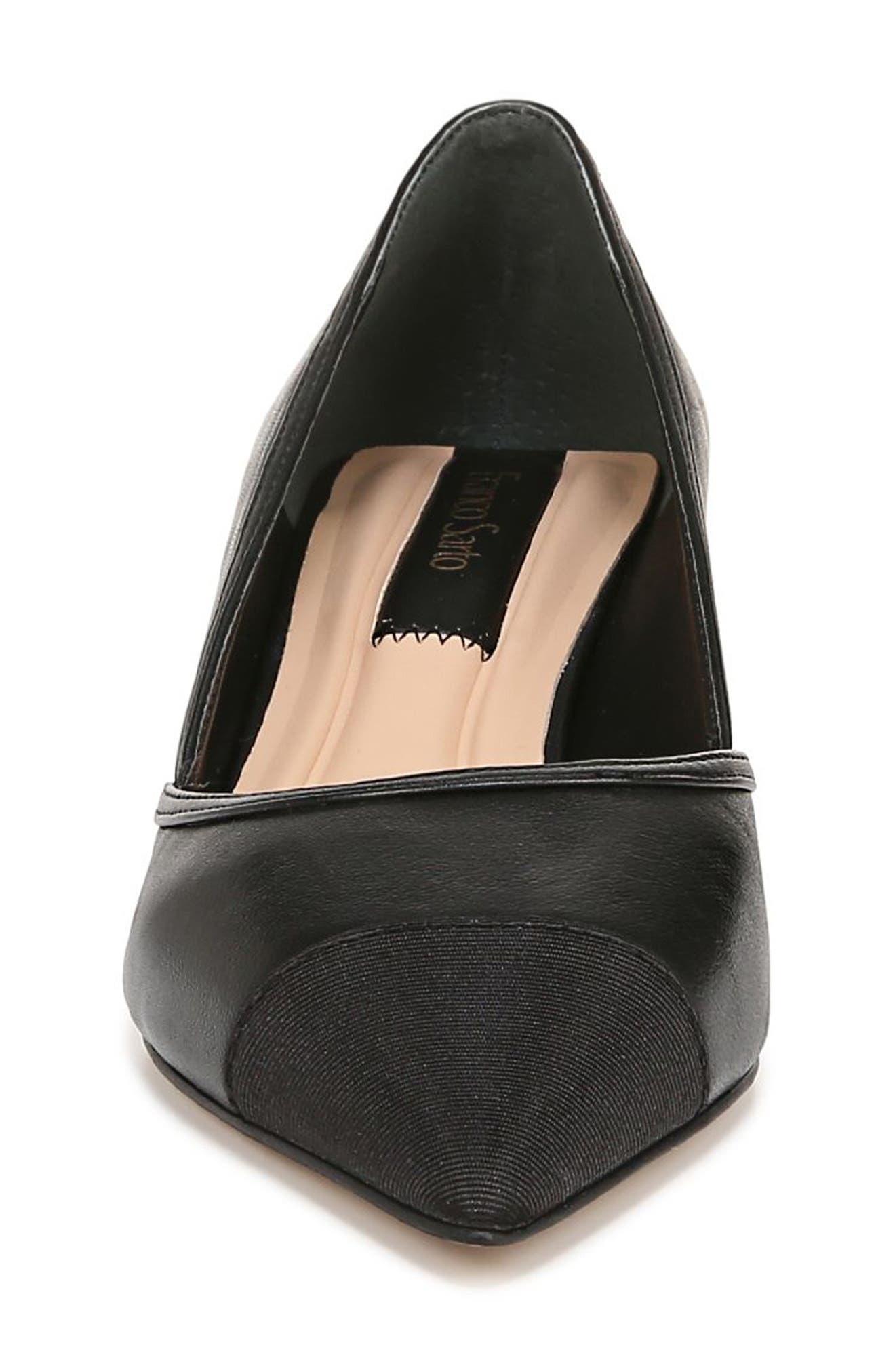 Franco Sarto Darcy Pointed Toe Kitten Heel Pump, Alternate, color, Black
