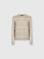 Missoni Zig Zag Viscose And Wool Crewneck Sweater