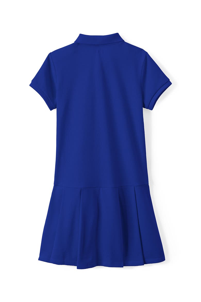 School Uniform Girls Short Sleeve Mesh Pleated Polo Dress, Alternate, color, Cobalt