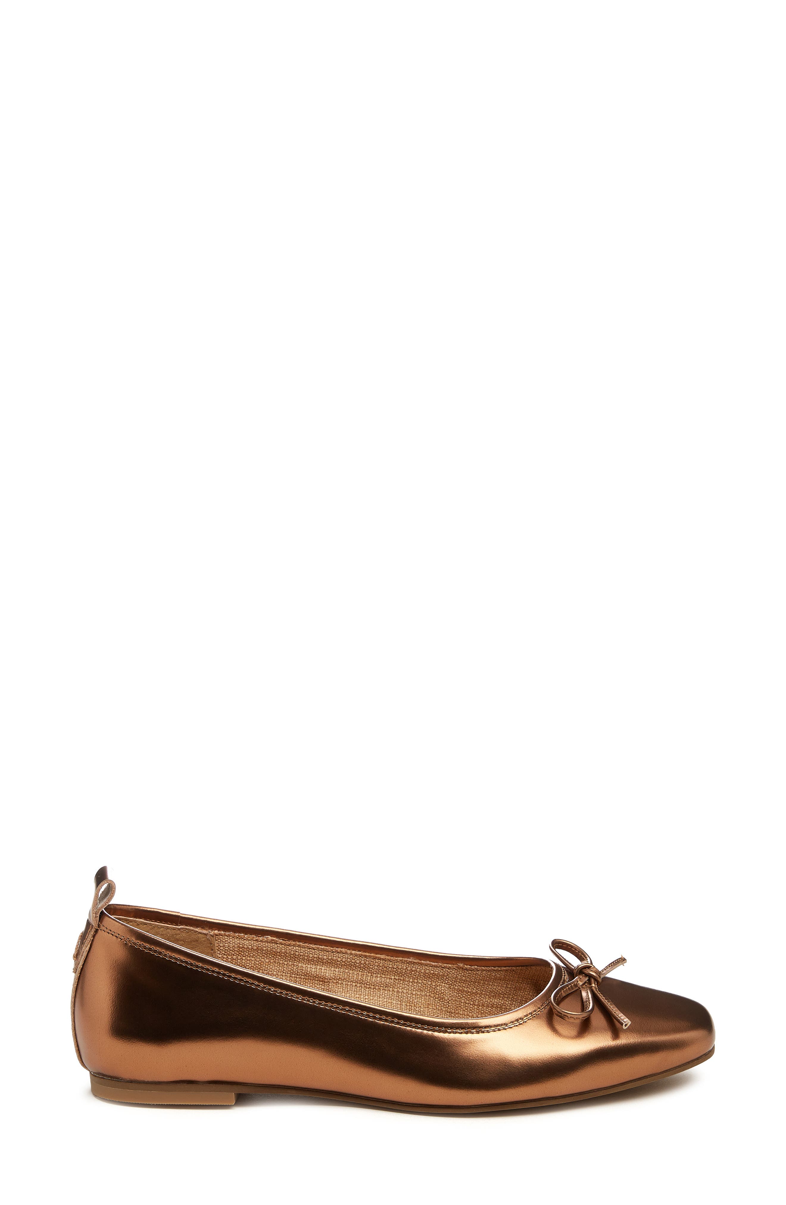 Frankie Square Toe Ballet Flat, Alternate, color, COGNAC
