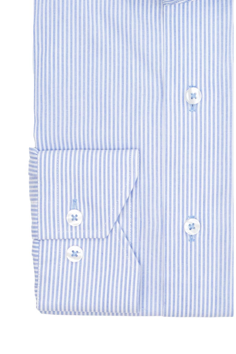Trim Fit Stripe Print Dress Shirt, Alternate, color, WHITE/ BLUE