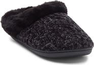 R.G. Barry Chenille witj Faux Fur Collar Clog Slipper
