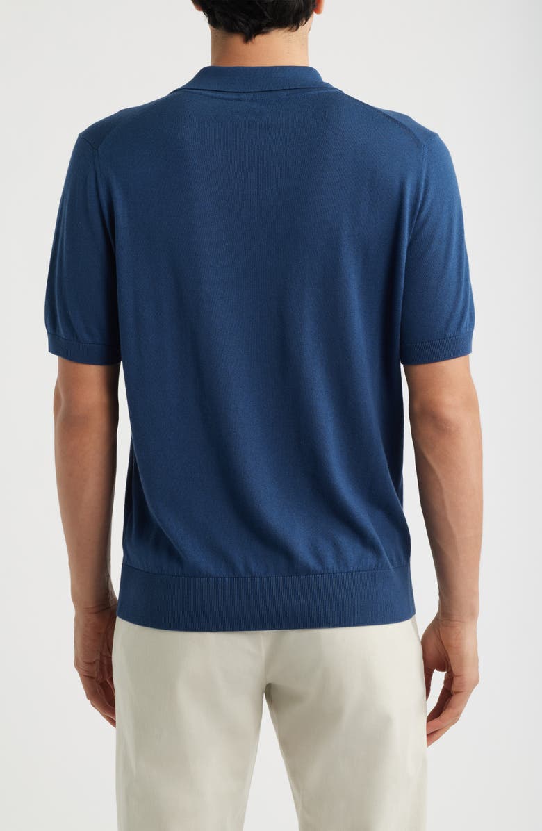 Canali Regular Fit Johnny Collar Polo, Alternate, color, Bright Blue