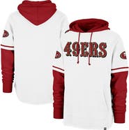 '47 Men's '47 White San Francisco 49ers Trifecta Shortstop Pullover Hoodie