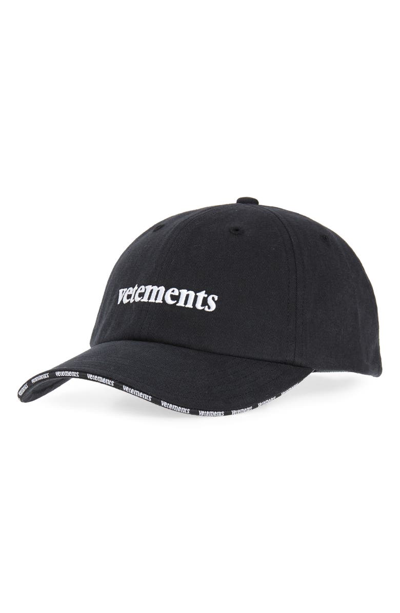 VETEMENTS New Logo Cotton Baseball Cap, Main, color, 