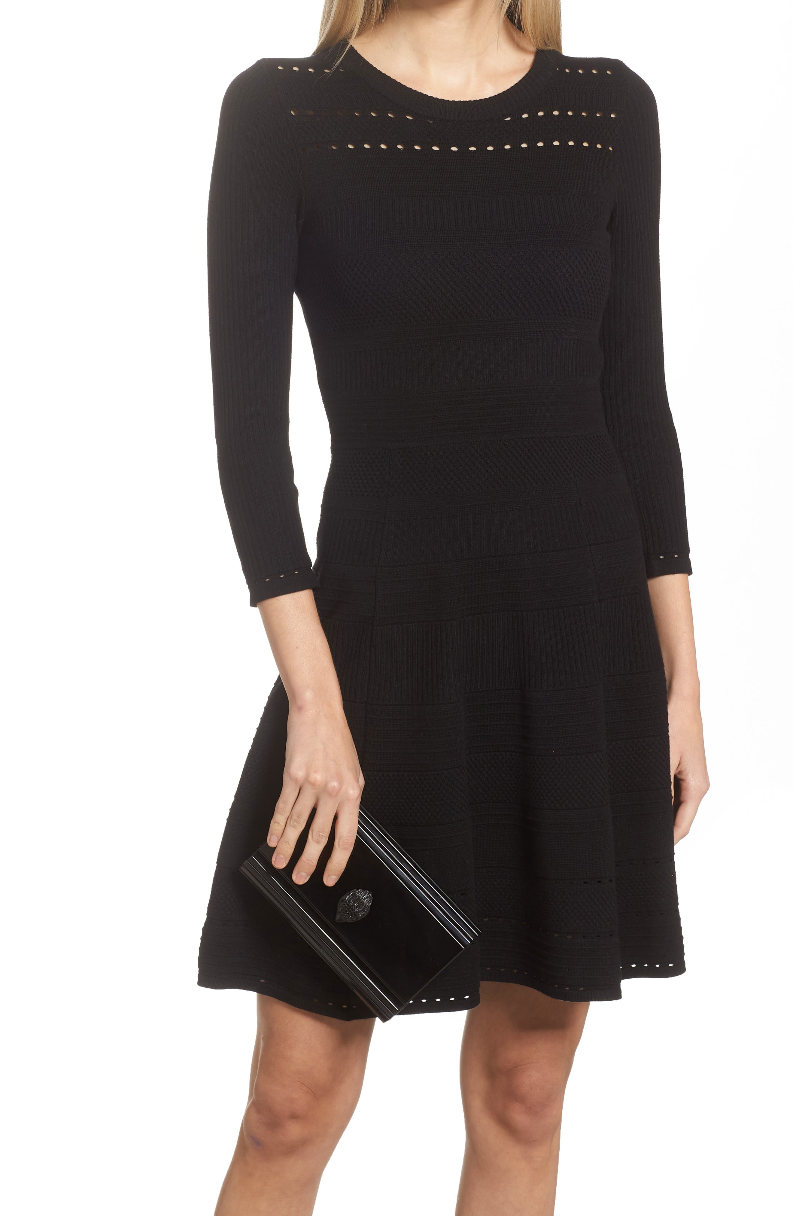 Kurt Geiger London Party Eagle Drench Clutch, Alternate, color, Black