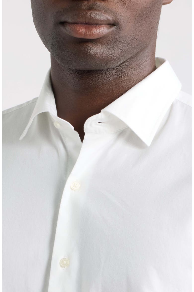 Cool Twill Cotton & Modal Sport Shirt, Alternate, color, WHITE