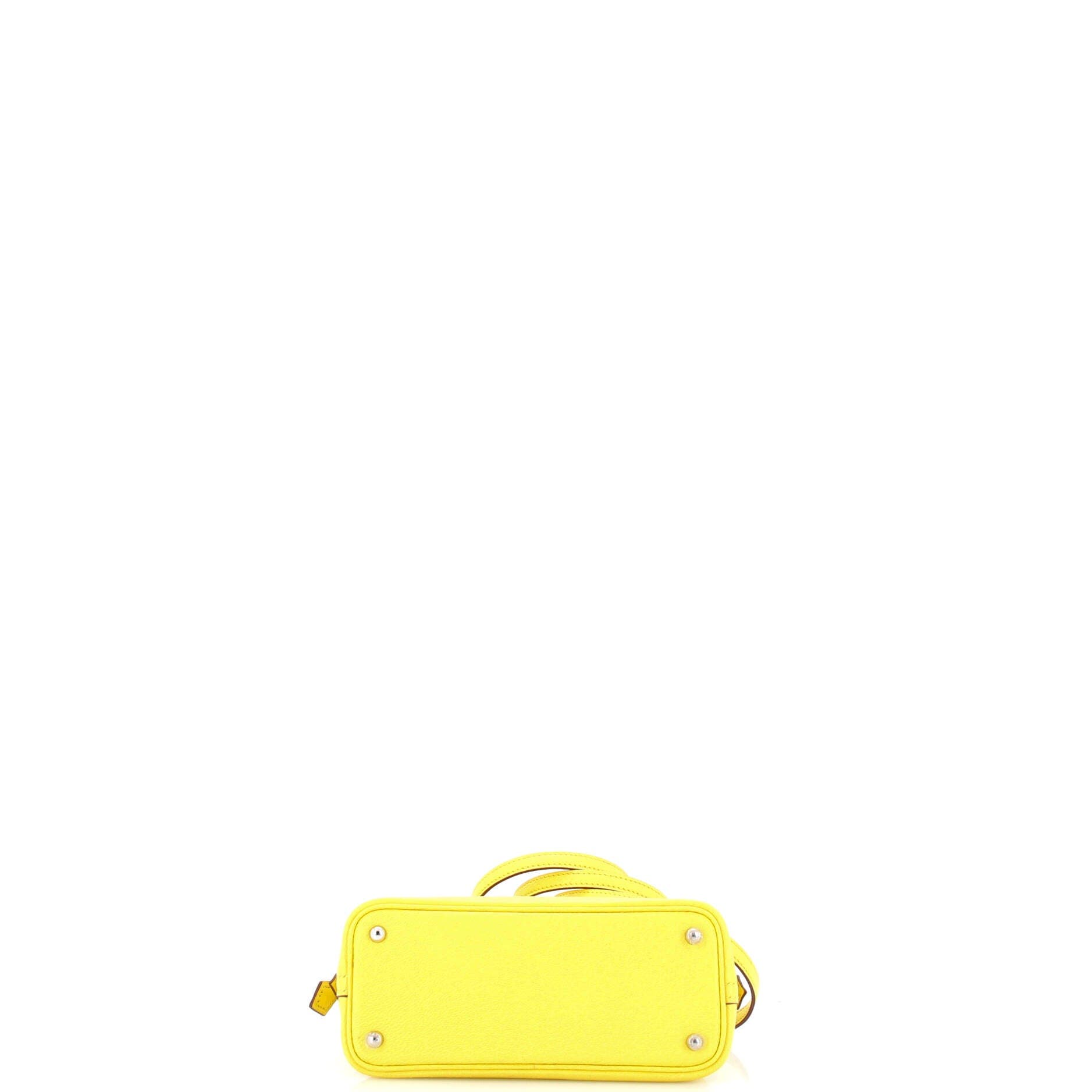Pre-Owned Hermes Bolide 1923 Bag Chevre Mysore Mini, Alternate, color, Jaune Citron