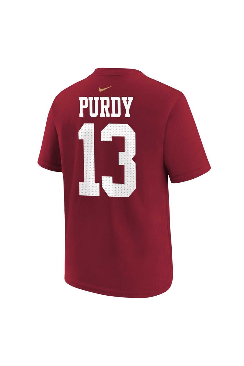 Preschool Nike Brock Purdy Scarlet San Francisco 49ers Player Name & Number T-Shirt, Alternate, color, Scarlet