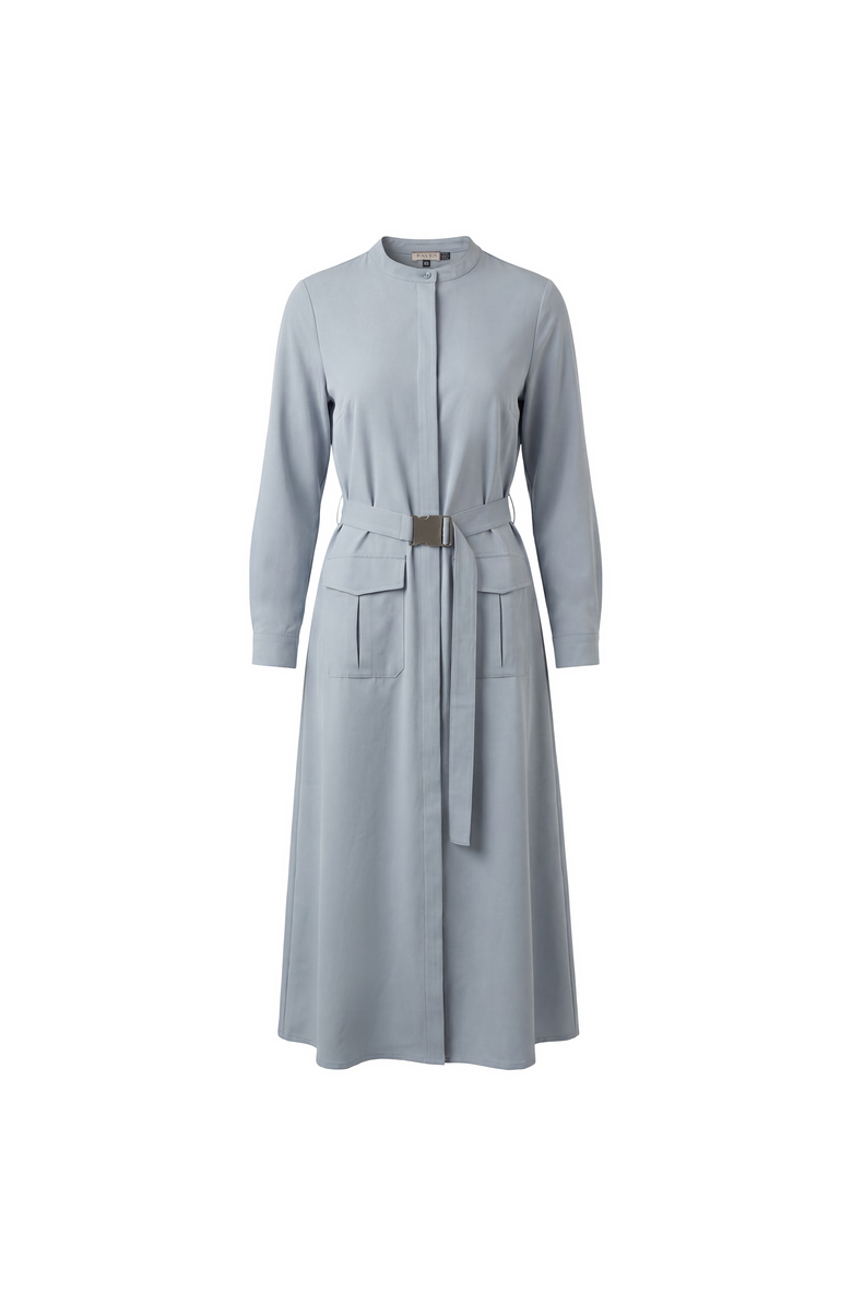 Faves Button-Down Belted Cargo Midi Dress, Main, color, Dark Denim