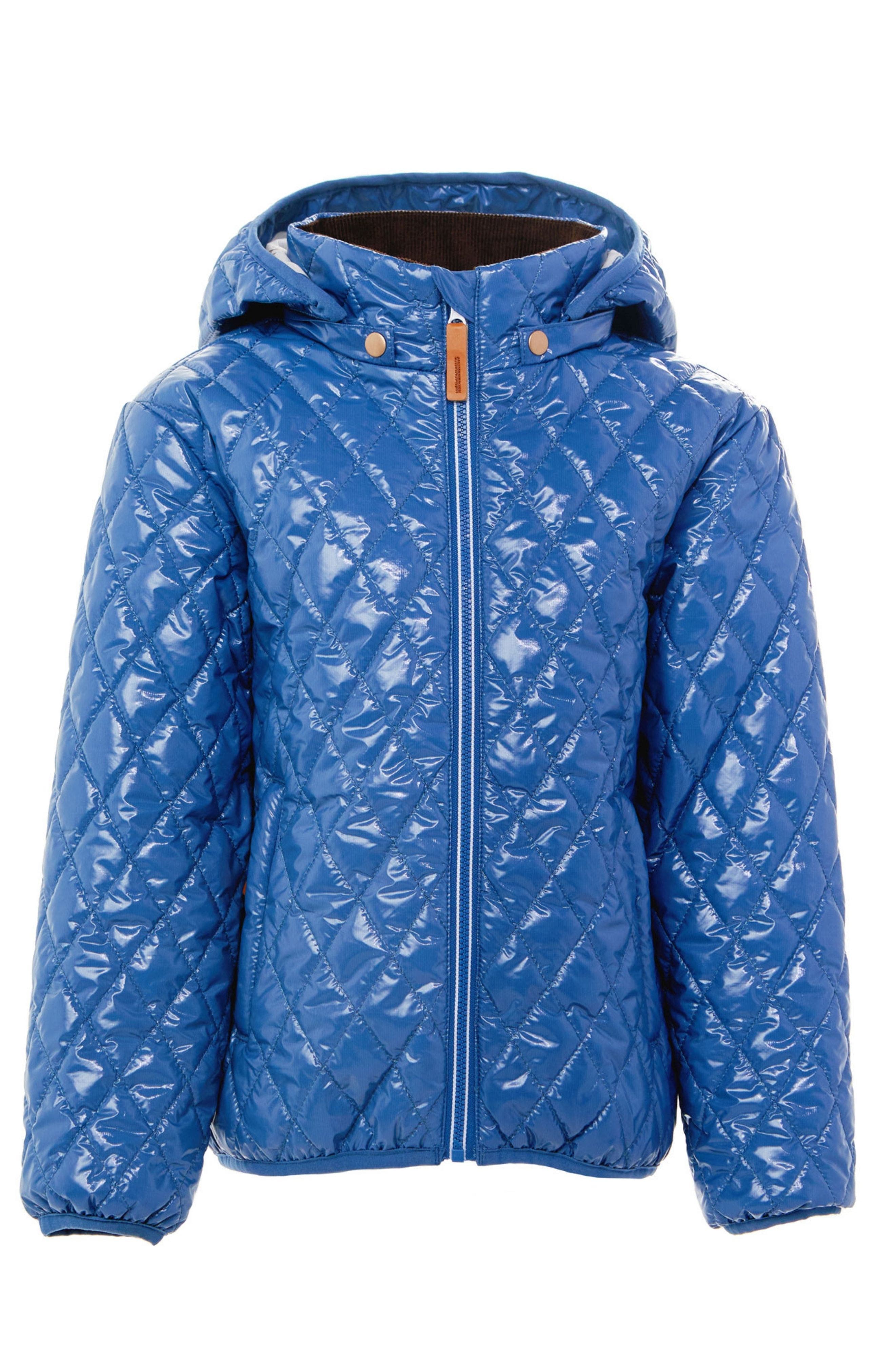 Northern Classics Shiny Quilted Puffer Jacket in Shiny Mountain Blue 