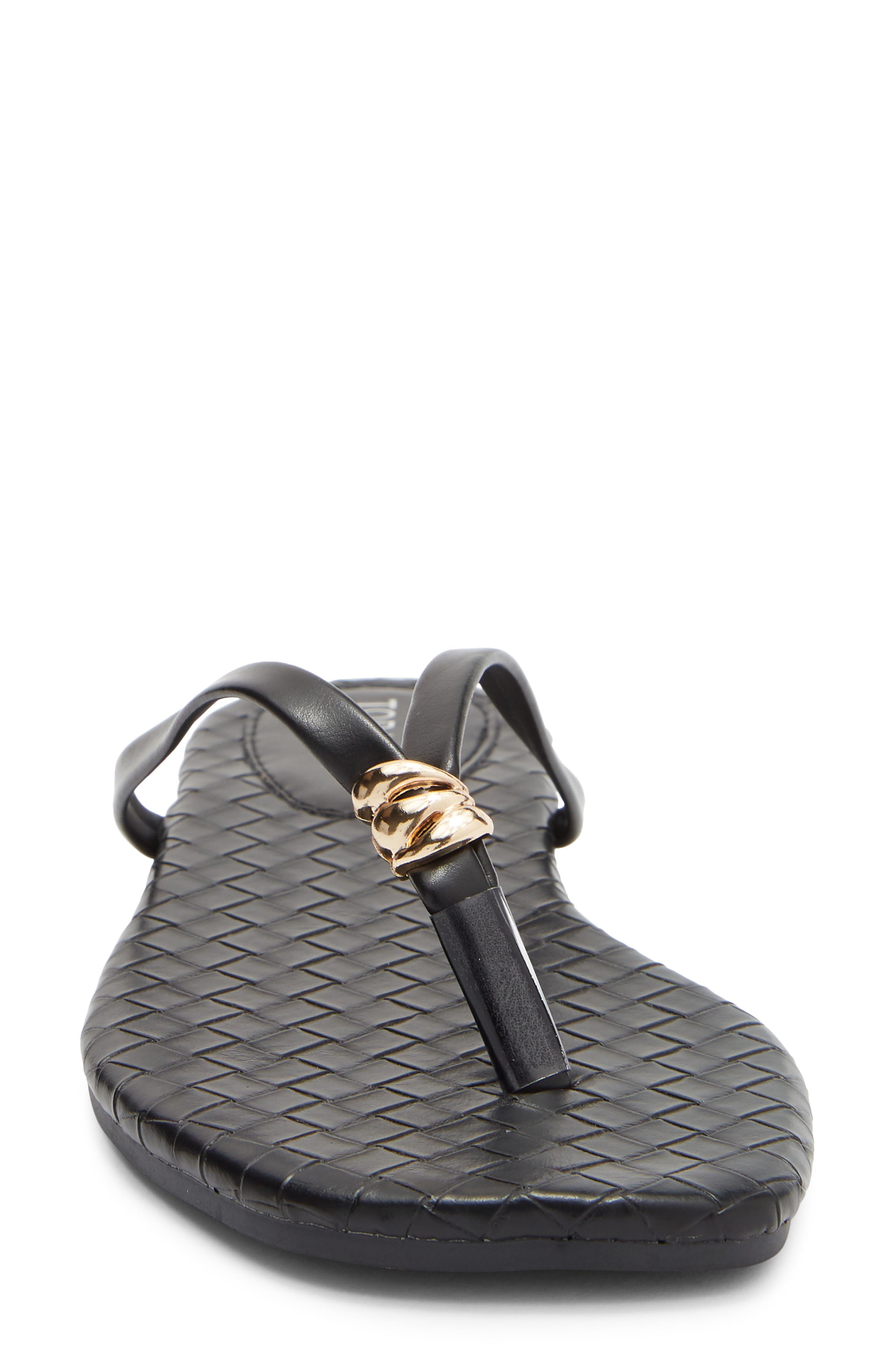 TOP MODA Priscilla Flip Flop, Alternate, color, Black Pu