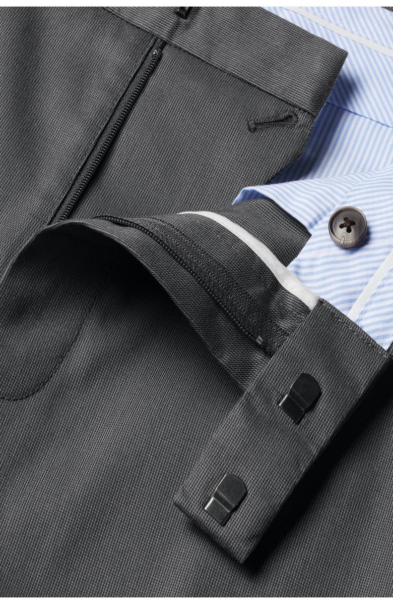 Charles Tyrwhitt Slim Fit Smart Texture Pants, Alternate, color, Charcoal Grey