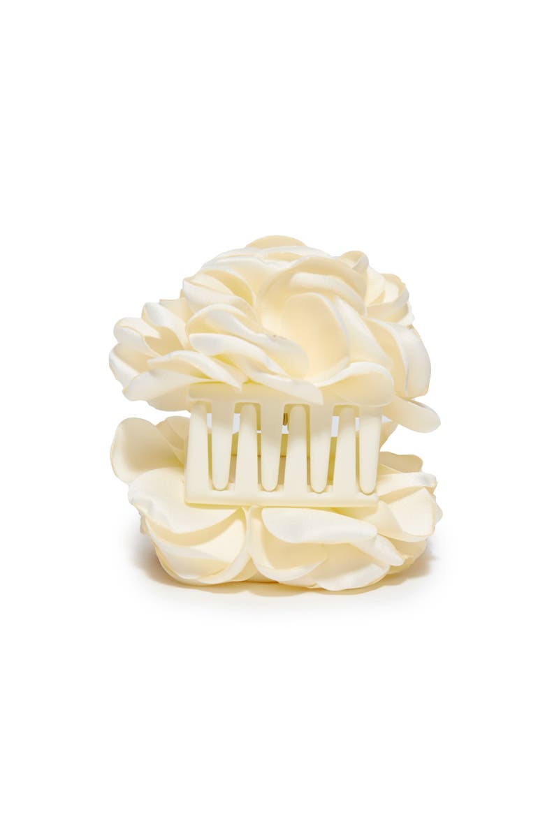 Lele Sadoughi Ivory Peony Flower Claw Clip, Alternate, color, Ivory 100