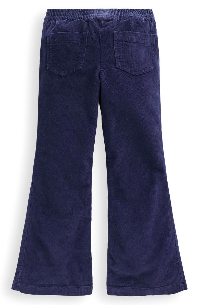 Mini Boden Kids' Flared Stretch Cotton Corduroy Leggings, Alternate, color, College Navy
