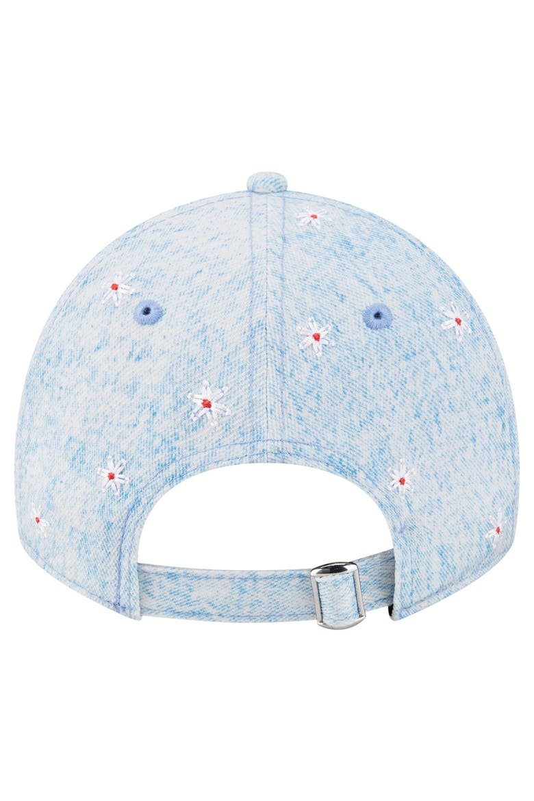Women's New Era  Light Blue Chicago Cubs Daisy All Over 9TWENTY Adjustable Hat, Alternate, color, Light Blue