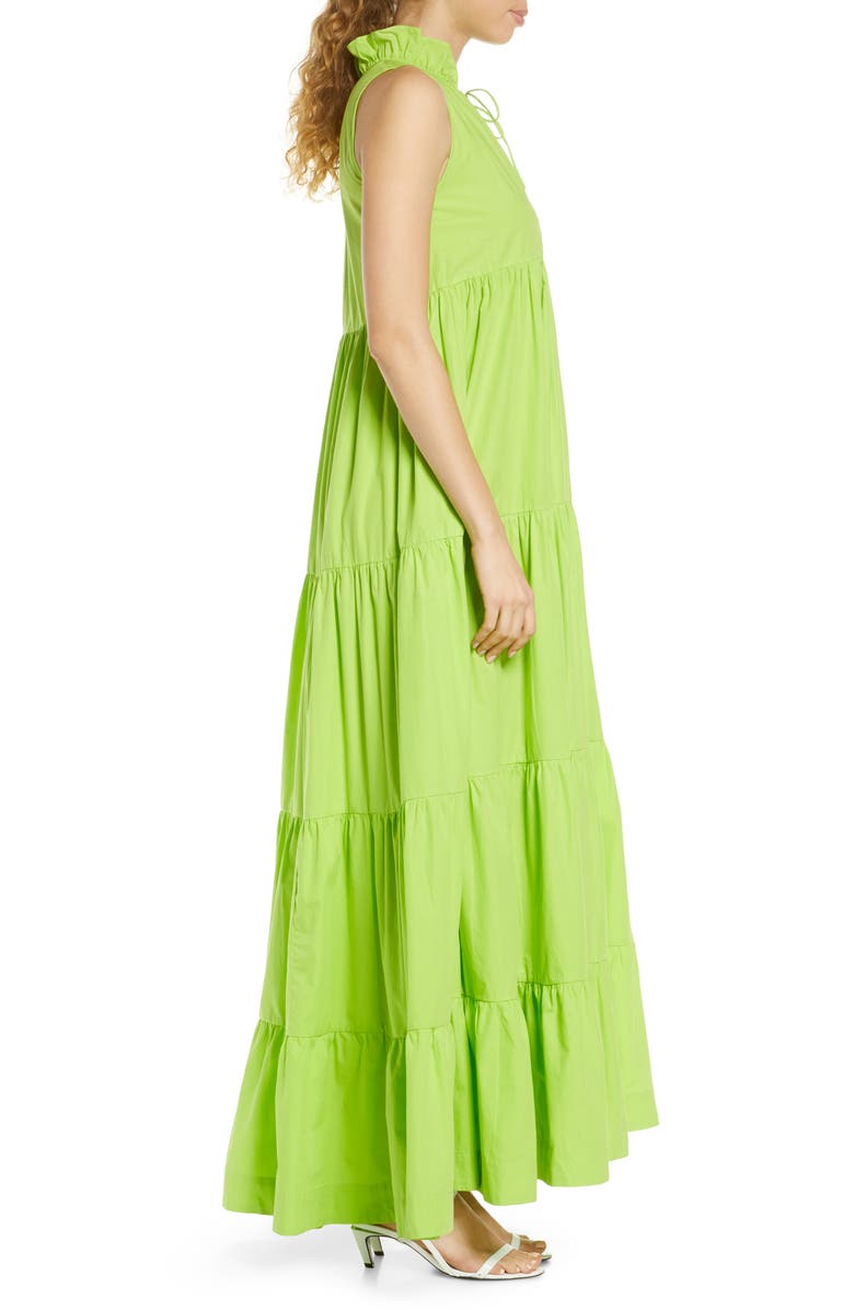 S/W/F Zest Tiered Ruffle Cotton Maxi Dress, Alternate, color, 