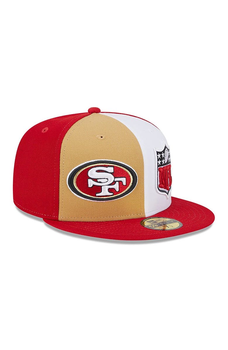New Era Men's New Era Gold/Scarlet San Francisco 49ers 2023 Sideline 59FIFTY Fitted Hat, Alternate, color, Gold
