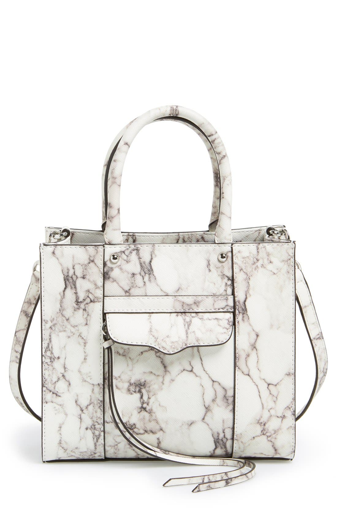 'Mini M.A.B.' Tote, Main, color, MARBLE PRINT