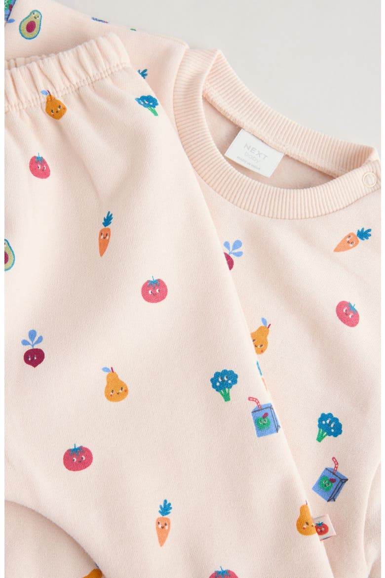 Kids' Veggie Print Sweater & Jogger Set, Alternate, color, NEUTRAL