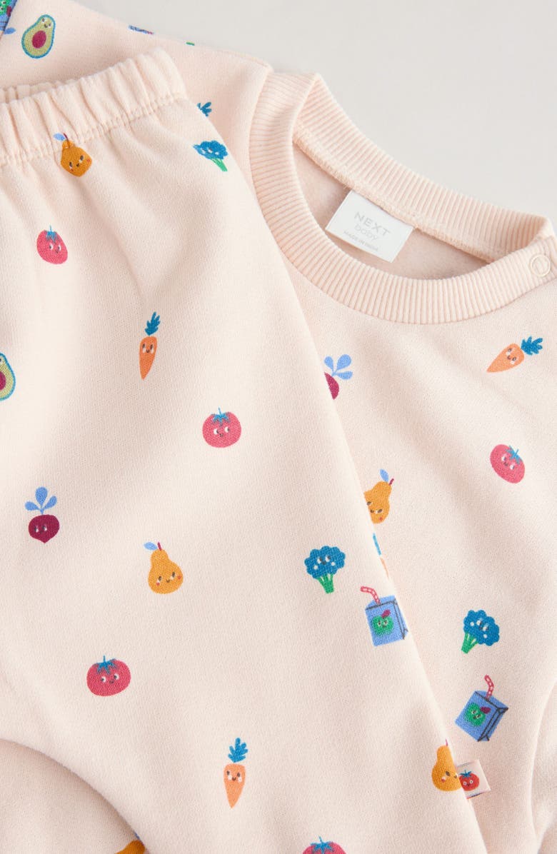 NEXT Kids' Veggie Print Sweater & Jogger Set, Alternate, color, Neutral