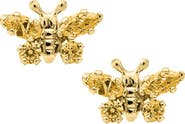 Mignonette Butterfly Birthstone Gold Earrings