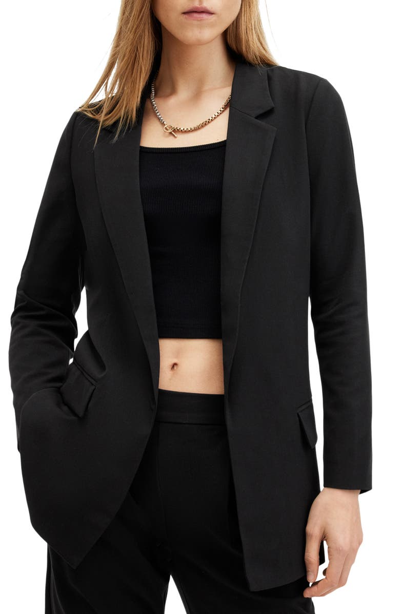 AllSaints Aleida Blazer, Main, color, Black