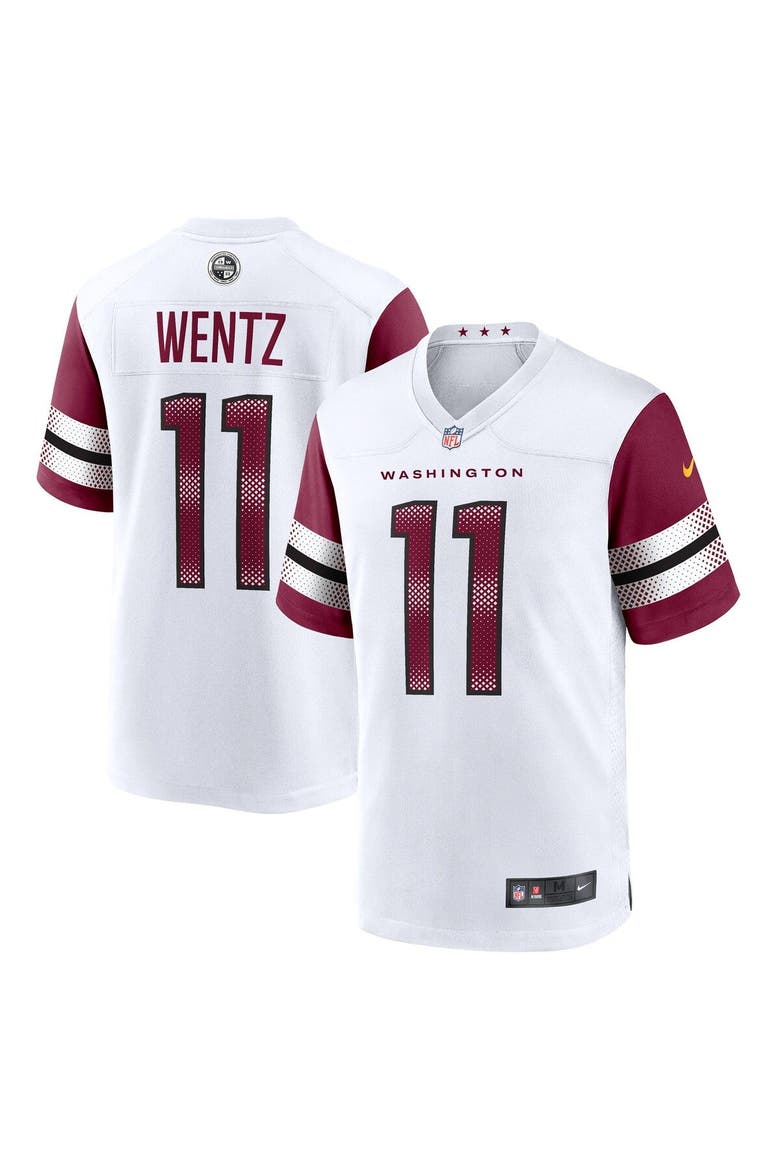 Men's Nike Carson Wentz White Washington Commanders Game Jersey, Main, color, White