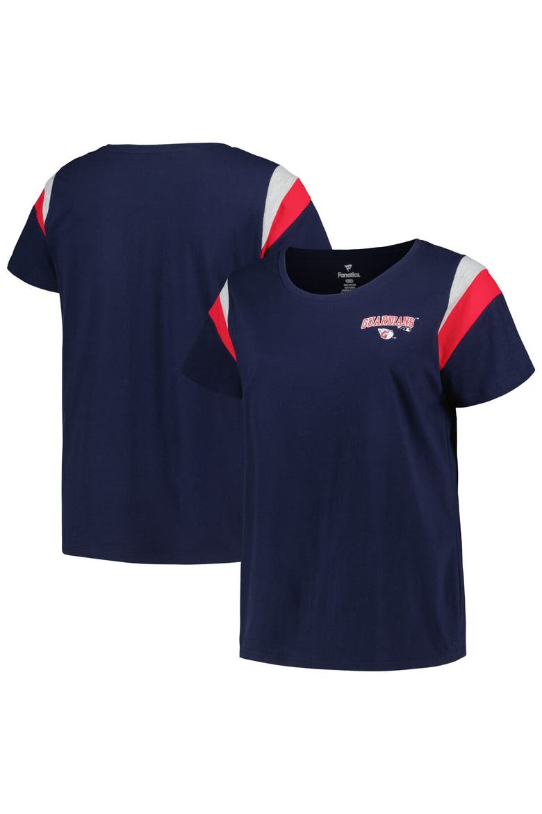 Women's Profile Navy Cleveland Guardians Plus Size Scoop Neck T-Shirt, Alternate, color, Navy