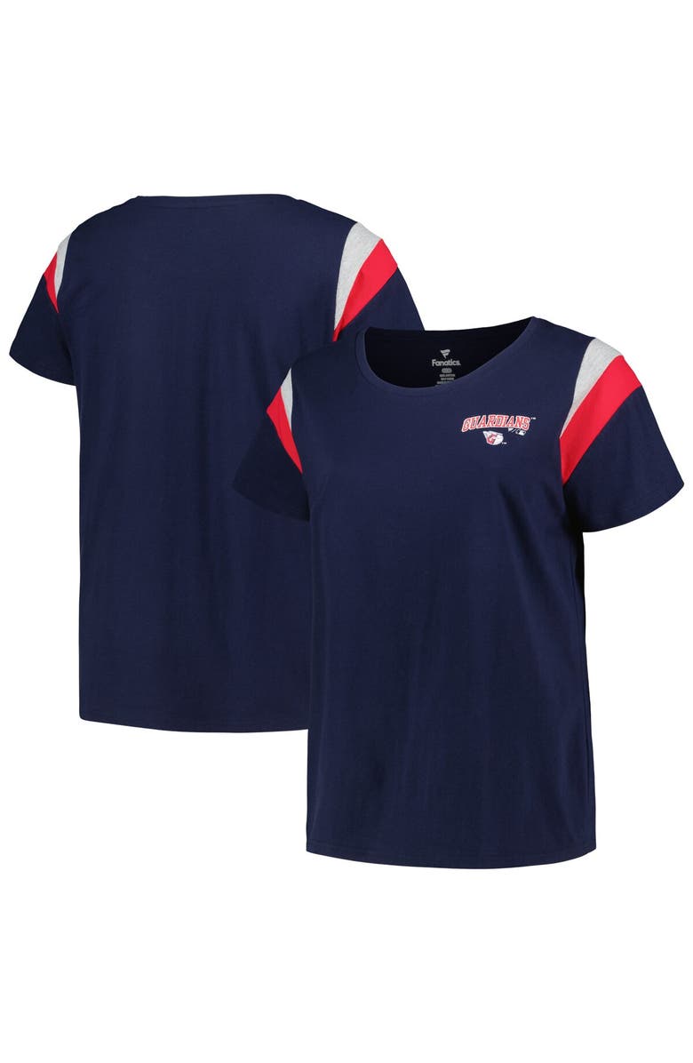 PROFILE Women's Profile Navy Cleveland Guardians Plus Size Scoop Neck T-Shirt, Alternate, color, Navy
