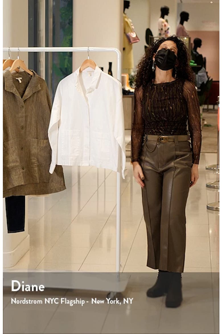 Elieen Fisher Classic Collar Organic Cotton & Hemp Jacket video