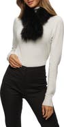 GORSKI Knit Genuine Shearling Pull-Through Scarf