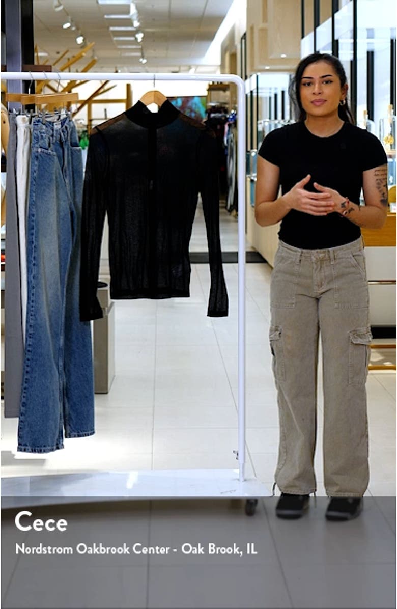 Two Way Sheer Turtleneck Top, sales video thumbnail