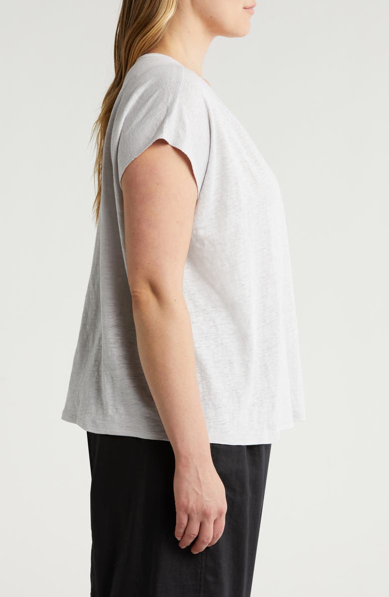 Eileen Fisher Organic Linen V-Neck T-Shirt, Alternate, color,