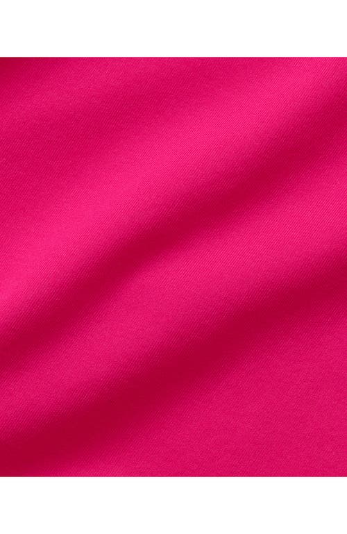 Shop Lands' End Girls Long Sleeve Mock Neck Upf 50 Swim Rash Guard In Pink