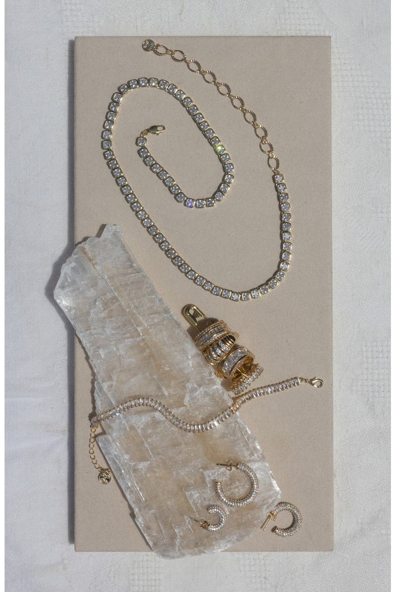 Blair Cubic Zirconia Tennis Necklace, Alternate, color, GOLD