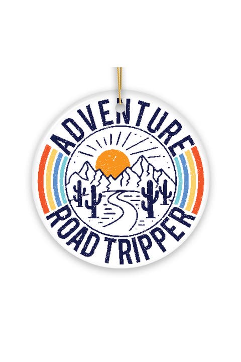 Adventure Road Tripper Desert Sunset Ceramic Ornament