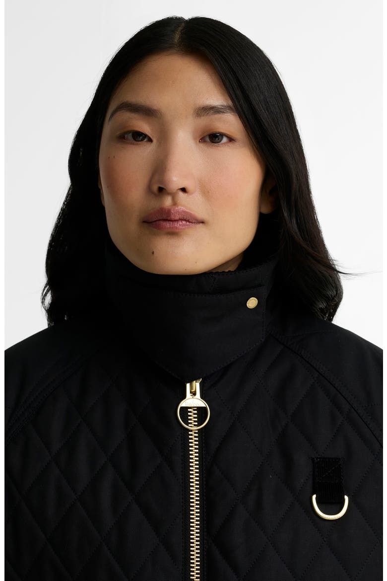 Icons Spey Quilted Waxed Cotton Jacket, Alternate, color, BLACK/ CLASSIC
