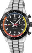 GV2 Regatta Stainless Steel Swiss Quartz Bracelet Watch, 42mm