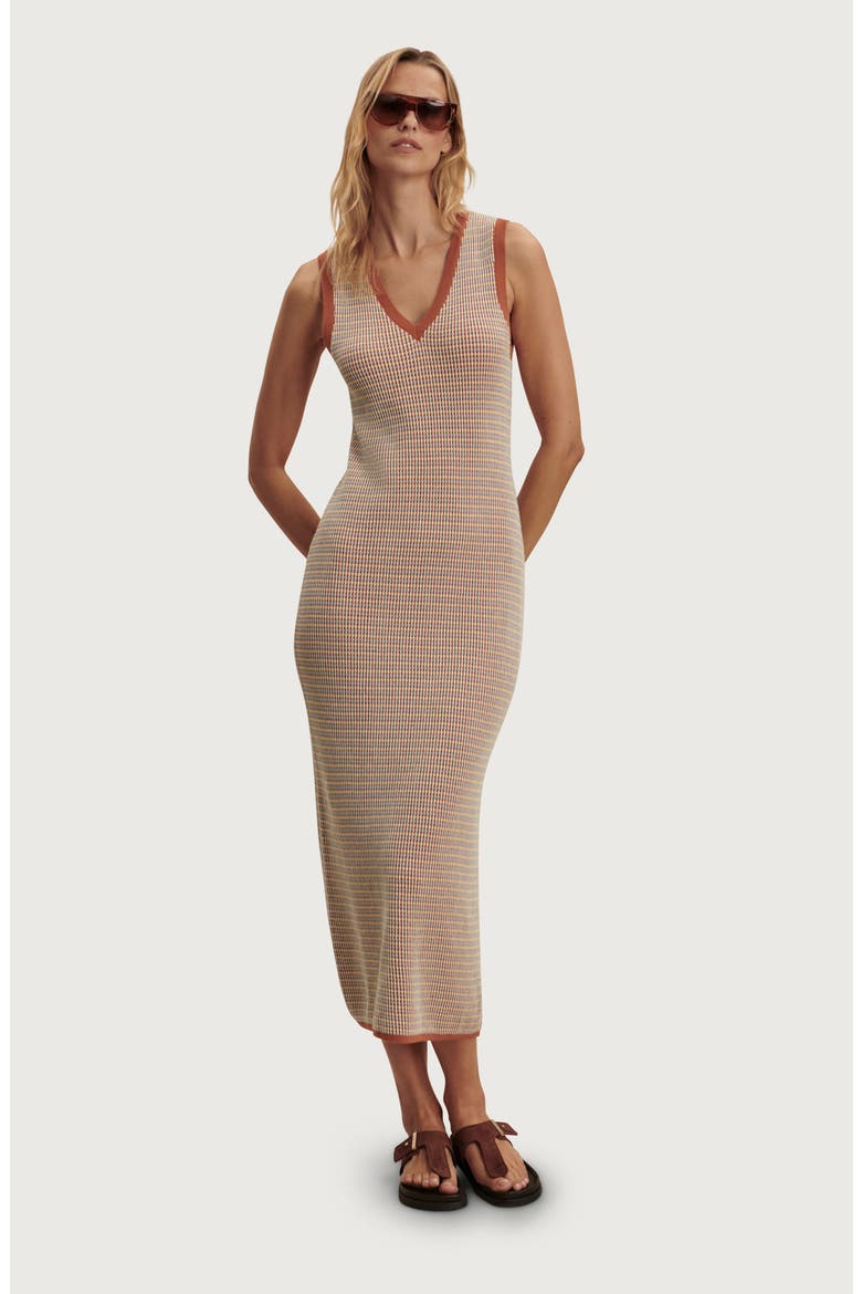 Albane Knit Cotton Midi Dress, Alternate, color, CARAMEL CLAY