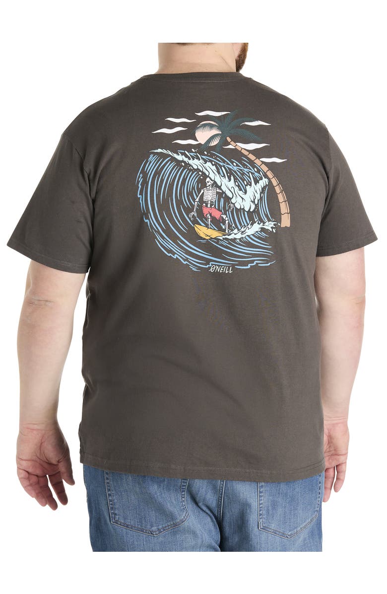 O'Neill Big & Tall Shuffle Graphic Tee, Alternate, color, Graphite