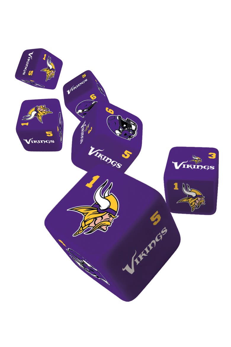 Minnesota Vikings Dice Set - 19mm, Alternate, color, Multicolor