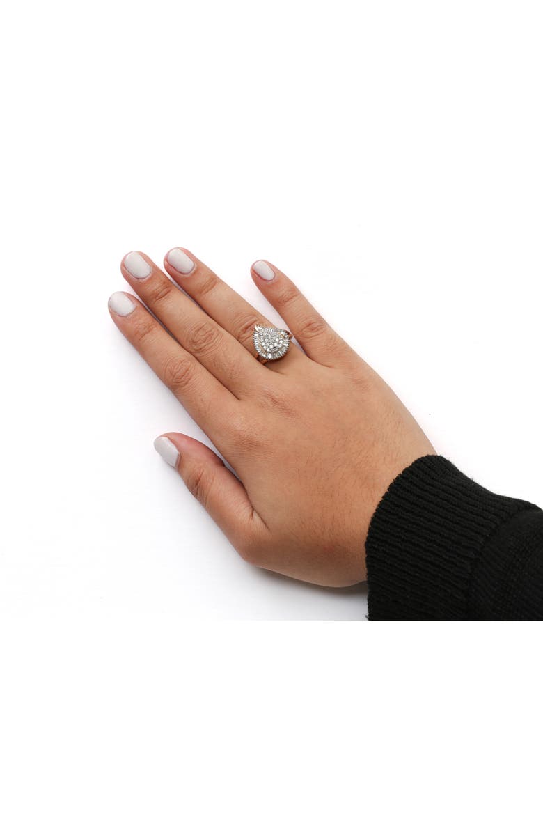 Haus of Brilliance 10K Yellow Gold 1 Cttw Diamond Ballerina Cluster Ring, Alternate, color, Yellow