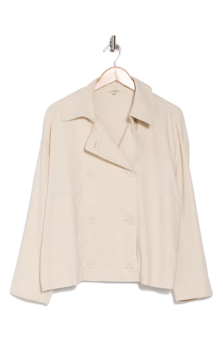 MAX STUDIO Buttoned Twill Jacket, Alternate, color, Natural