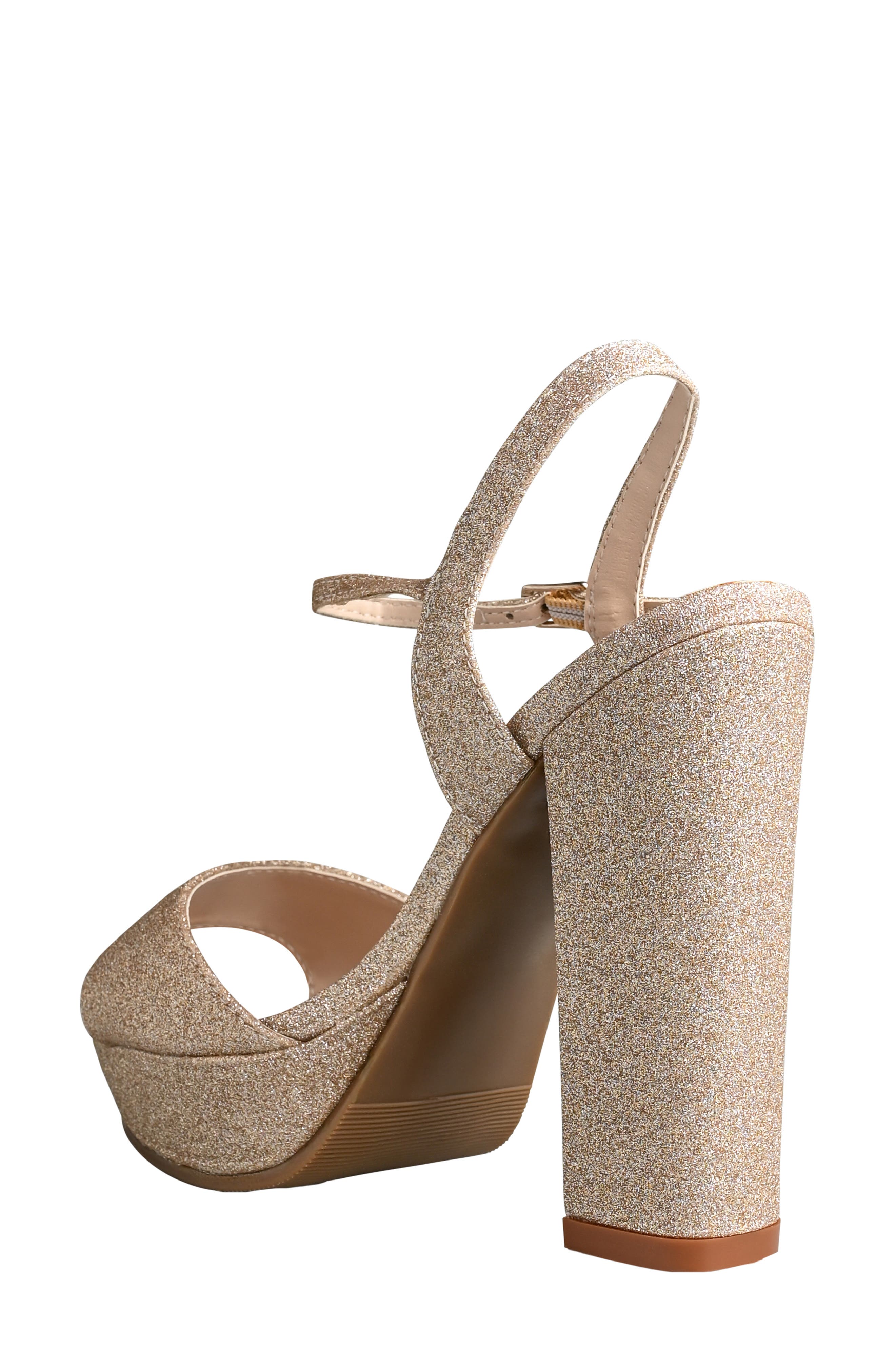 Whitta Platform Block Heel Sandal, Alternate, color, CHAMPAGNE