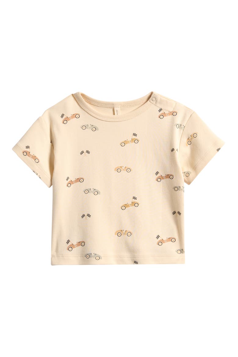 Kids' Boxy Race Car T-Shirt, Main, color, IVORY