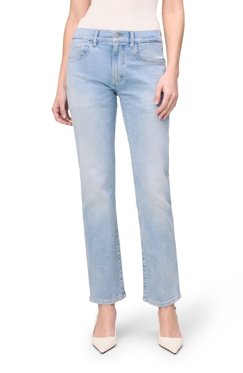 WARP+WEFT BZE Mid Rise Slim Straight Leg Jeans, Main, color, 