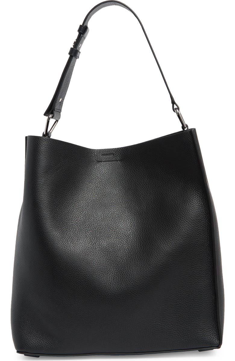 AllSaints Captain NS Leather Tote Bag, Main, color,