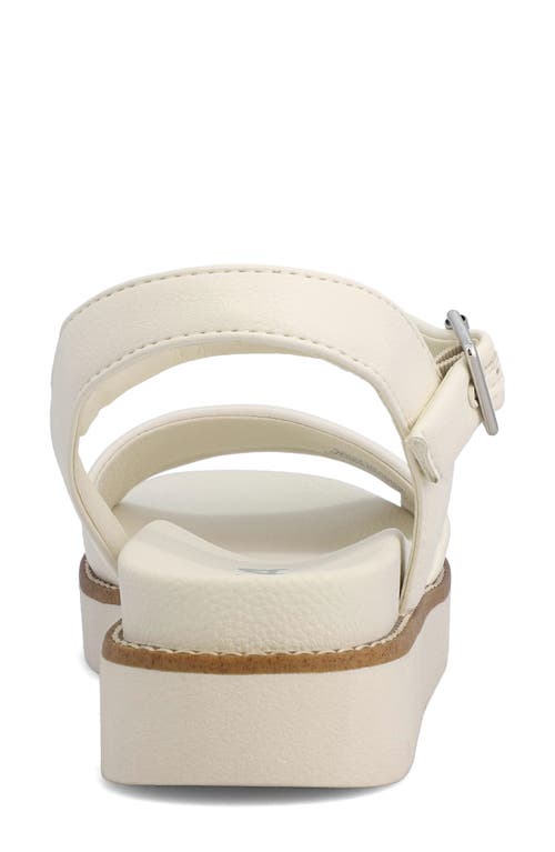 Mia Nari Ankle Strap Platform Sandal In Bone