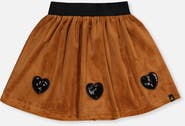Deux par Deux Velvet Skirt Brown